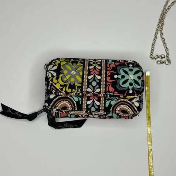 Vera Bradley Floral Patterned Crossbody Mini Bag with Chain Strap - Picture 2 of 12